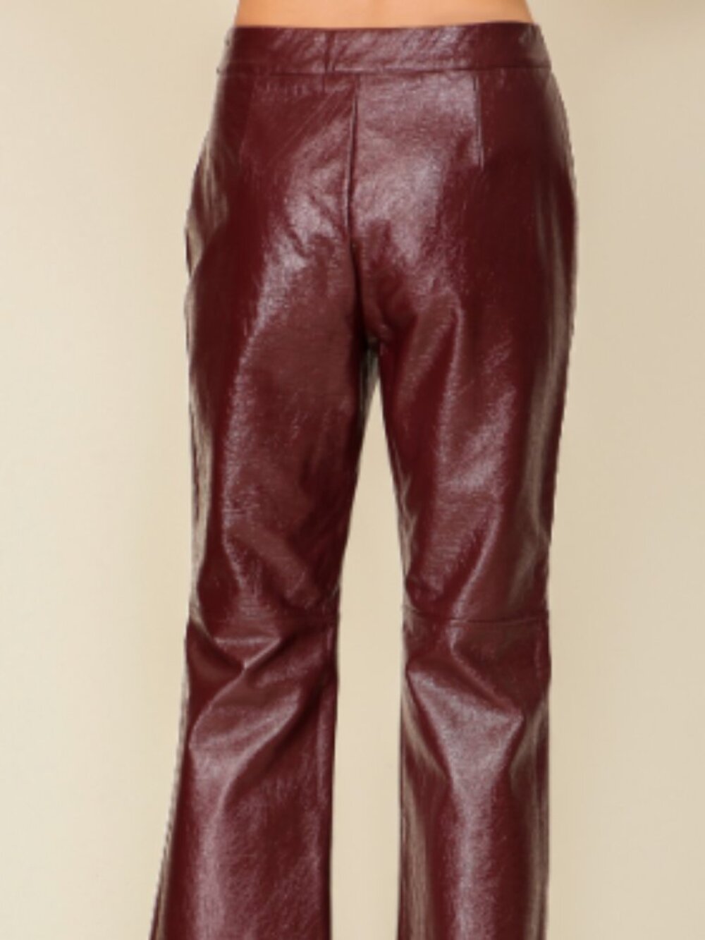Faux Leather Flare Pants by Lumiere - Picture 2 of 3